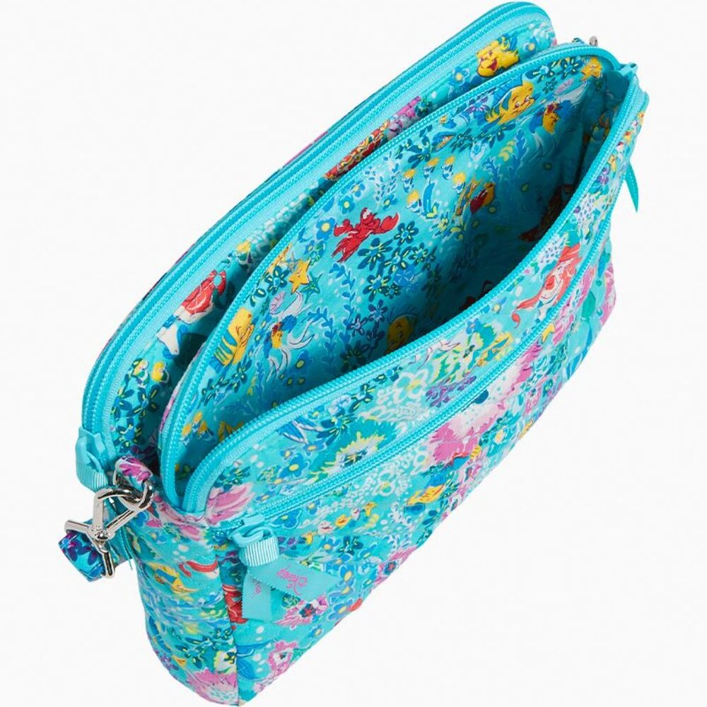 NWT Vera Bradley The Little Mermaid Triple Compartment Crossbody - Picture 3 of 10
